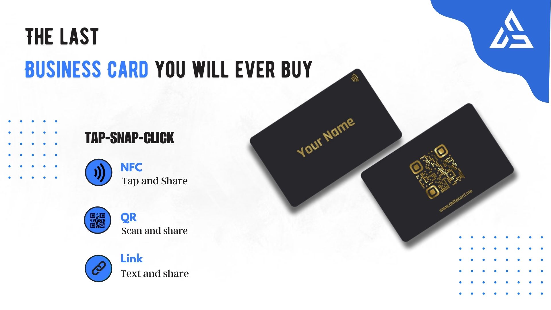 Tap NFC Business Card - Share Everything With A Tap - Black