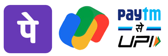 Pay via UPI - PhonePe, Google Pay, Paytm