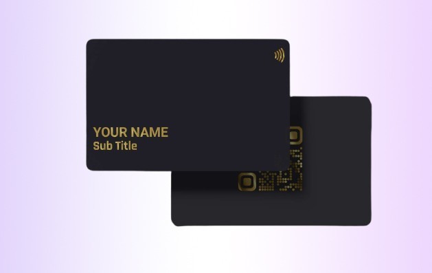 Golden Text in Black Card